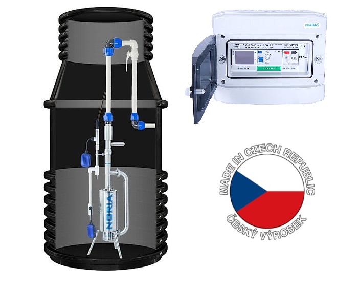 Prečerpávacia stanica NORIA TLAKAN P2 SMART N3 KRG, 400V, komplet so šachtou