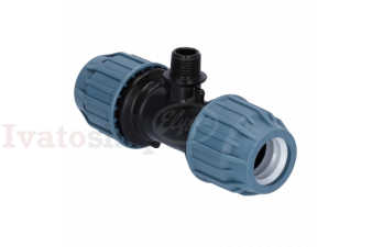 T - KUS na PE potrubie s vonkajším závitom, 32mm x 1" x 32mm Obrázok pre T - KUS na PE potrubie s vonkajším závitom, 32mm x 1" x 32mm