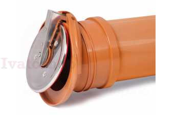 KARMAT kanalizačná spätná klapka DN160 koncová, INOX, ZBK160 Obrázok pre KARMAT kanalizačná spätná klapka DN160 koncová, INOX, ZBK160