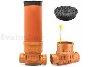 KARMAT revízna šachta so spätnou klapkou DN315/200 x 3000mm komín Obrázok pre KARMAT revízna šachta so spätnou klapkou DN315/200 x 3000mm komín