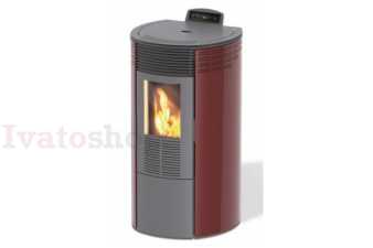 Peletové kachle CentroPelet ZR12 červené Obrázok pre Peletové kachle CentroPelet ZR12 červené