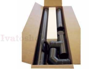 Sada dymovod fi DN 80 čierna nerez (Z/ZS) Obrázok pre Sada dymovod fi DN 80 čierna nerez (Z/ZS)