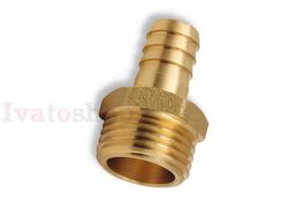 Mosadzná hadicová spojka 3/4" x 20mm s vonkajším závitom Obrázok pre Mosadzná hadicová spojka 3/4" x 20mm s vonkajším závitom