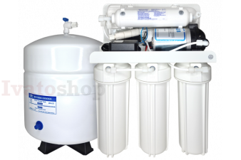 Reverzná osmóza s tlakovým čerpadlom a nádržou do domácnosti 4-5 l/h Obrázok pre Reverzná osmóza s tlakovým čerpadlom a nádržou do domácnosti 4-5 l/h