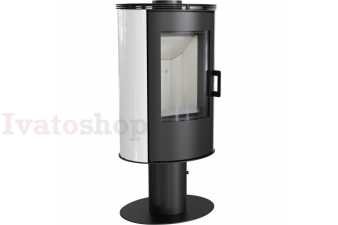 Krbové kachle KOZA AB DR, na drevo, na podstavci s bielymi kachľovými panelmi Obrázok pre Krbové kachle KOZA AB DR, na drevo, na podstavci s bielymi kachľovými panelmi