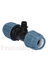 T - KUS na PE potrubie s vonkajším závitom, 32mm x 3/4" x 32mm Obrázok pre T - KUS na PE potrubie s vonkajším závitom, 32mm x 3/4" x 32mm