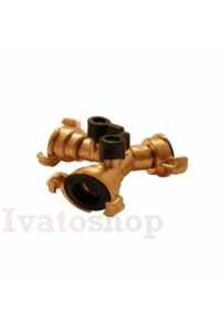 ROZDVOJKA Y S 3 RÝCHLOSPOJKAMI A 2 GUĽOVÝMI VENTILMI Obrázok pre ROZDVOJKA Y S 3 RÝCHLOSPOJKAMI A 2 GUĽOVÝMI VENTILMI