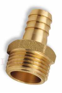 Obrázok pre Mosadzná hadicová spojka 3/4" x 20mm s vonkajším závitom