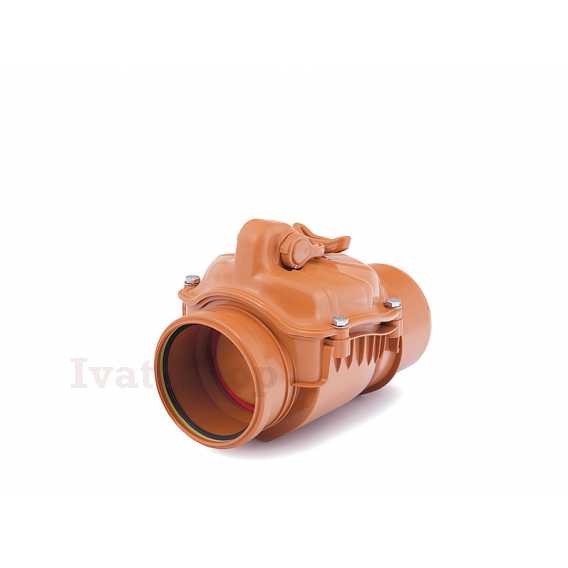 Obrázok pre KARMAT kanalizačná spätná klapka priebežná DN 110, ZB110