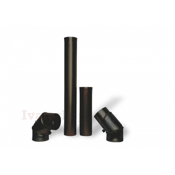 Obrázok pre Rúra dymovod fi 80 x 1000 nerez / čierna