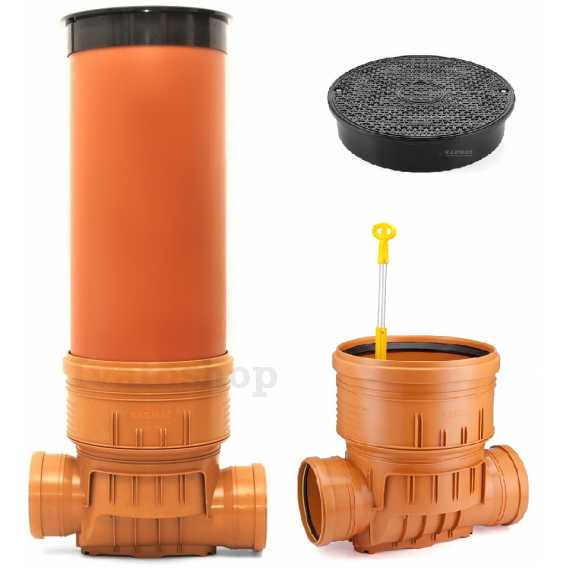 Obrázok pre KARMAT revízna šachta so spätnou klapkou DN400/160 x 4500mm komín