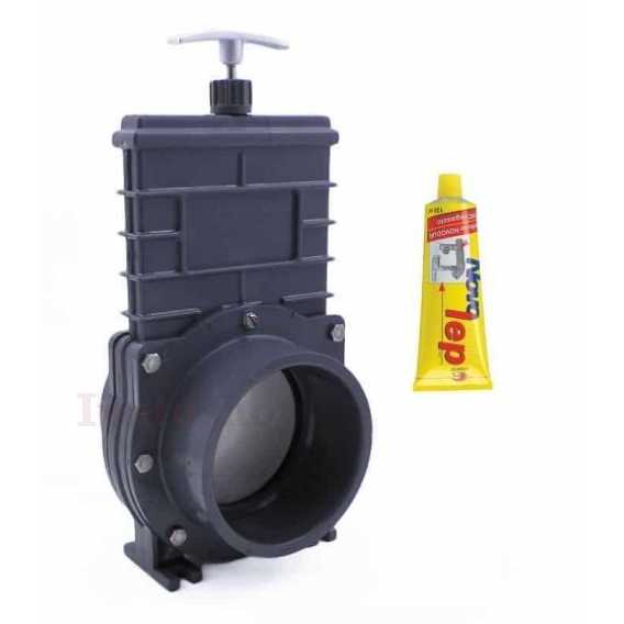 Obrázok pre PVC Šupátkový ventil DN160 nerez