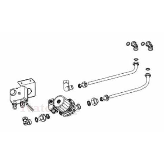 Obrázok pre Dobijacie prislušenstvo s elektronickým čerpadlom pre vrstvený zásobník actoSTOR VIH QL 75, zavesený vľavo od kotla