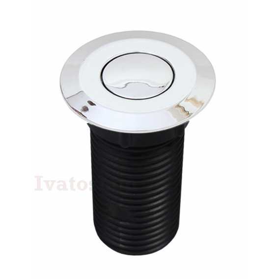 Obrázok pre EcoMaster Samostatné pneutlačítko kulaté Lesklý chrom