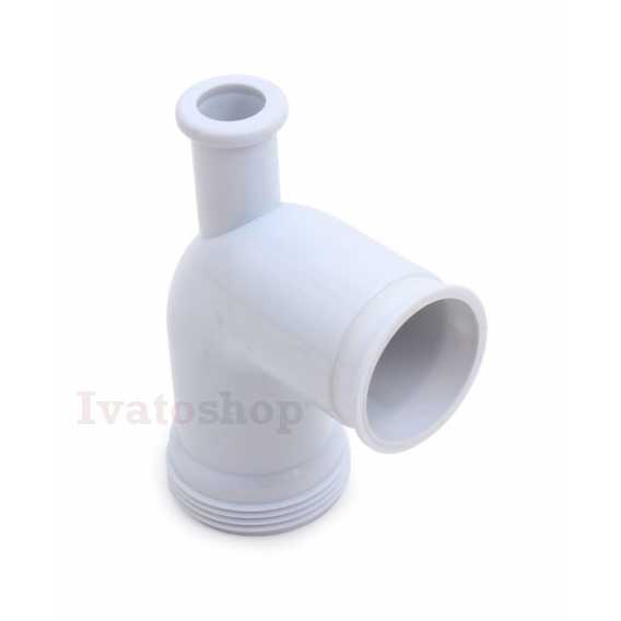 Obrázok pre EcoMaster 0034 - Odpadní koleno závitové s přídavným vstupem - bílé