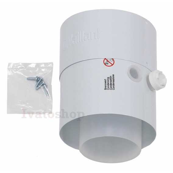 Obrázok pre Pripojovací adaptér na dymovod 80/125 mm 