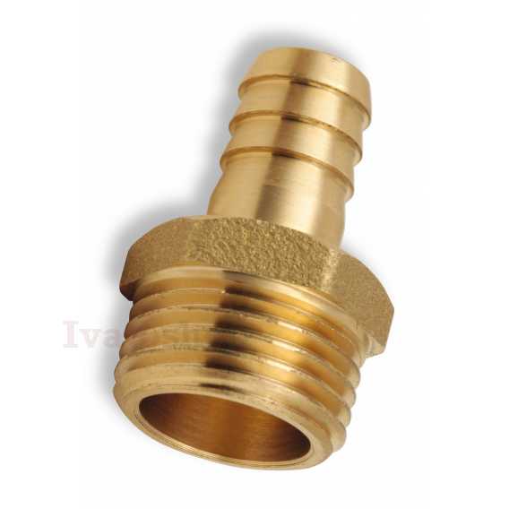 Obrázok pre Mosadzná hadicová spojka 1" x 20mm s vonkajším závitom
