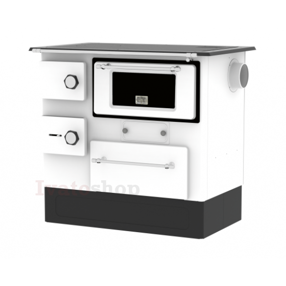 Obrázok pre Sporák na tuhé palivo s varnou doskou REGULAR 46 ECO biely, pravé pripojenie