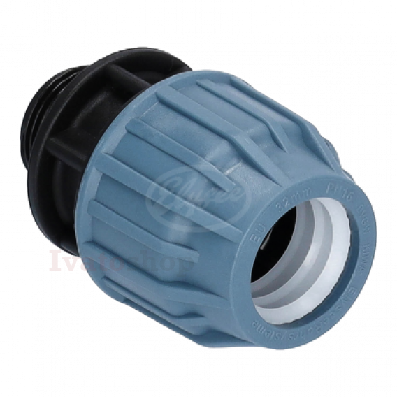 Obrázok pre Prechodový kus na PE potrubie, 32mm x 3/4" , PN16, vonkajší závit